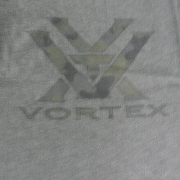 Vortex Optics Crewneck T-Shirt Womens Size XL Gray Black Camo Hunting Cotton - Picture 2 of 9